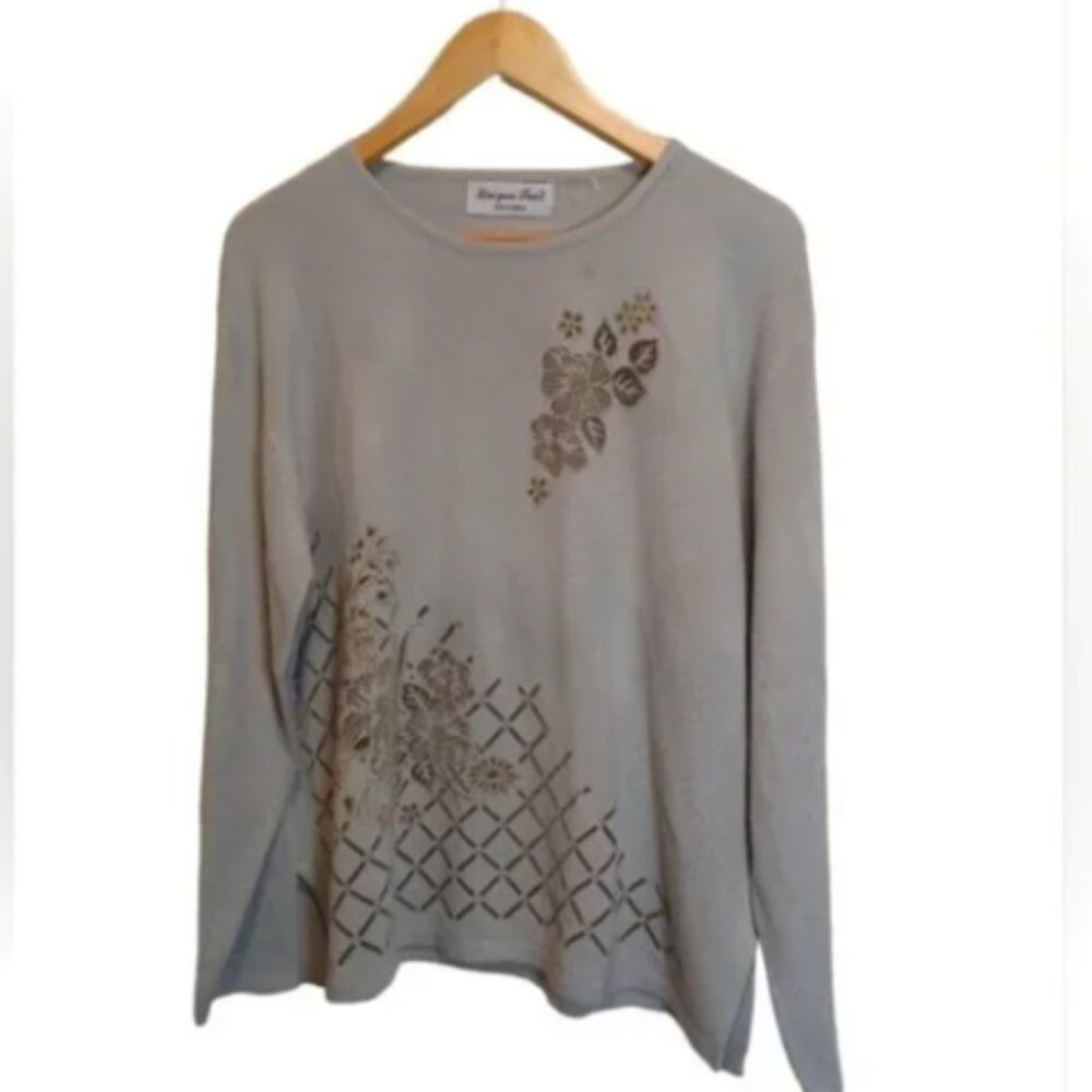 Vintage Wool Blend Gray Sweater